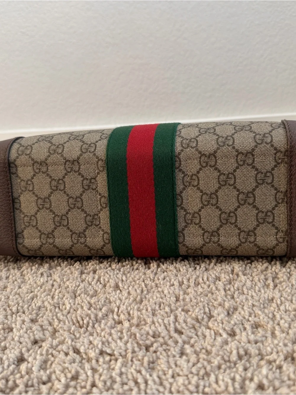 Gucci Medium Ophidia Cut Out Handle Tote GG Coated Canvas
